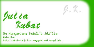 julia kubat business card